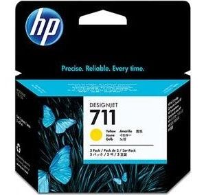 Obrázok pre výrobcu HP no 711 - žlutá ink. kazeta - 3 pack, CZ136A