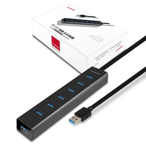 Obrázok pre výrobcu AXAGON 7x USB3.0 ALU CHARGING hub vč. AC adapteru