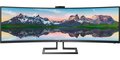 Obrázok pre výrobcu 49" Philips LCD 499P9H VA LED 4K zakřivený/HDR/ 5120x1440/KVM/RJ45/ USB-C/DP/2xHDMI 2.0/WebCAM FHD/ USB-C dock/repro/VESA