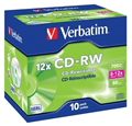 Obrázok pre výrobcu Verbatim CD-RW(1ks)Jewel/High Speed/8x-10x/DLP/700MB