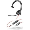 Obrázok pre výrobcu Monofónna náhlavná súprava Poly Blackwire 3315 MS USB-C/A + 3,5 mm jack