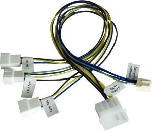 Obrázok pre výrobcu AKASA Kabel redukce pro ventilátory 1x 4pin PWM na 3x 4pin PWM