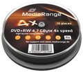 Obrázok pre výrobcu MEDIARANGE DVD+RW 4,7GB 4x spindl 10pck/bal
