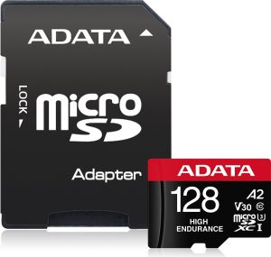 Obrázok pre výrobcu Adata High Endurance Micro SD 128GB /UHS-I U3 / Class 10/+ Adaptér