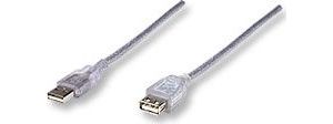 Obrázok pre výrobcu Manhattan Hi-Speed USB Extension Cable A-A M/F 4,5m Translucent Silver