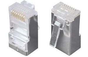 Obrázok pre výrobcu Konektor 8p8c CAT5E neskládaný,STP,drát (100ks)