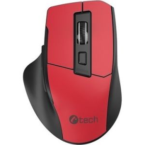 Obrázok pre výrobcu Myš C-TECH Ergo WLM-05, bezdrôtová, 1600DPI, 6 tlačidiel, USB nano receiver, bordo