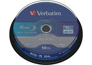 Obrázok pre výrobcu Verbatim BD-R DL(10-pack) 50GB/6x/spindle