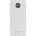Obrázok pre výrobcu Canyon PB-2002, Powerbank, Li-Pol, 20.000 mAh, Digitálny displej, Vstup: 1x USB-C, Výstup: 1x USB-C a 2x USB-A, biela