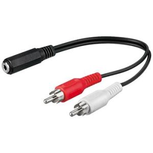 Obrázok pre výrobcu PremiumCord Kabel Jack 3.5mm-2xCINCH F/M 20cm