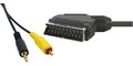 Obrázok pre výrobcu Kabel Scart M- Cinch + Jack (3,5mm) M, 1.5m, čierna