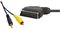 Obrázok pre výrobcu Kabel Scart M- Cinch + Jack (3,5mm) M, 1.5m, čierna