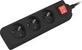 Obrázok pre výrobcu Prodlužovací kabel Lanberg PS1, 3 zásuvky, 3m vypínač, černá