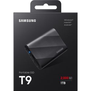 Obrázok pre výrobcu Samsung Portable SSD T9 2TB / USB 3.2 Gen 2x2 / USB-C / Externí / Černý