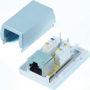 Obrázok pre výrobcu CNS Zásuvka Basic FTP 1 port, Cat6 na om. biela