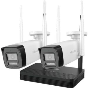 Obrázok pre výrobcu HiLook Powered by HIKVISION/ WiFi Bullet KIT IKS-2044BH-PH/W/ 4Mpx/ 2x kamery IPC-B140HA-LDF/W/ 1x NVR-DS-7104NI-S1/W