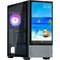 Obrázok pre výrobcu Zalman skříň Z10 DS / Middle Tower / 3x120mm fan / 2x USB 3.0 / USB-C / odnímatelný 15.6 displej / tvrzené sklo / černá
