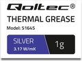 Obrázok pre výrobcu Qoltec teplovodivá pasta 3.17 W/m-K | 1g | silver
