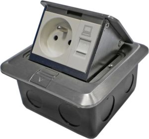 Obrázok pre výrobcu DATACOM Zásuvka PODLAHOVÁ (1xRJ45 Cat5e+230V)