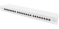 Obrázok pre výrobcu Digitus CAT 6A Patch Panel, stíněný, 1U, 24 portů, 8P8C, šedý, 483 mm (19 ")