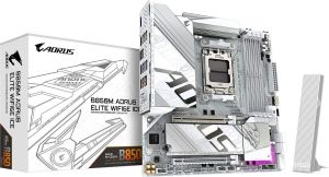 Obrázok pre výrobcu GIGABYTE MB Sc AM5 B850M A ELITE WF6E ICE, AMD B850, 4xDDR5, 1xDP, WiFi, mATX