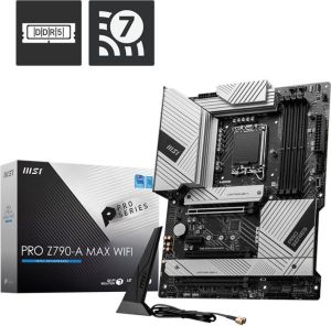 Obrázok pre výrobcu MSI PRO Z790-A MAX WIFI / Intel Z790 / LGA1700 / 4x DDR5 / 4x M.2 / HDMI / DP / USB-C / WiFi / ATX
