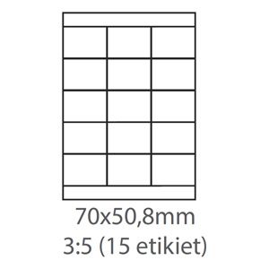 Obrázok pre výrobcu etikety ECODATA Samolepiace 70x50,8 univerzálne biele (100 listov A4/bal.)