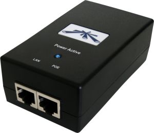 Obrázok pre výrobcu Ubiquiti POE-48-24W-G Gigabit PoE injektor 48V/0,5A (24W) čierny