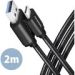 Obrázok pre výrobcu AXAGON BUCM3-AM20AB, SPEED kabel USB-C <-> USB-A, 2m, USB 3.2 Gen 1, 3A, ALU, oplet, černý
