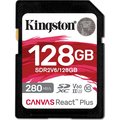 Obrázok pre výrobcu Kingston SDXC karta 128GB Canvas React Plus, UHS-II, U3, V60, R:280/W:100MB/s