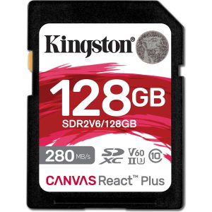Obrázok pre výrobcu Kingston SDXC karta 128GB Canvas React Plus, UHS-II, U3, V60, R:280/W:100MB/s