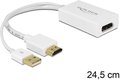 Obrázok pre výrobcu Delock adapter HDMI-A male > Displayport female + USB