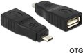 Obrázok pre výrobcu Delock Adapter USB Micro B male > USB 2.0 female OTG full covered
