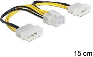 Obrázok pre výrobcu Delock Cable Power 8 Pin EPS > 2 x 4 Pin molex, 15 cm