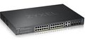 Obrázok pre výrobcu Zyxel GS2220-28HP,EU region,24-port GbE L2 PoE Switch with GbE Uplink (1 year NCC Pro pack license bundled)