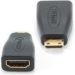 Obrázok pre výrobcu Kab. redukce HDMI-HDMI mini-C F/M,zl. kon.,černá