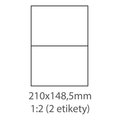 Obrázok pre výrobcu etikety ECODATA Samolepiace 210x148,5 univerzálne biele 2ks/A4 (100 listov A4/bal.)
