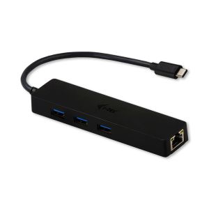 Obrázok pre výrobcu i-tec USB Slim HUB 3 porty s Gigabyte Ethernet/ na USB 3.1 Type C/ kompatibilní s Thunderbolt 3/ černý