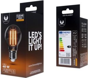 Obrázok pre výrobcu LED žárovka Forever E27 A60 4W COG clear teplá bílá (2700K)