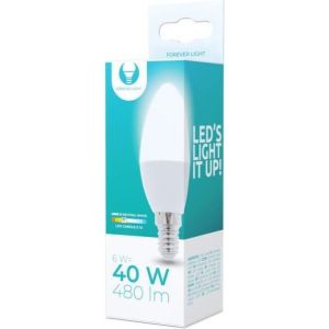 Obrázok pre výrobcu LED žárovka Forever E14 C37 6W neutrální bílá (4500K)