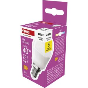 Obrázok pre výrobcu EMOS LED CLS MINI GLOBE 4,2W(40W) 470lm E14 NW