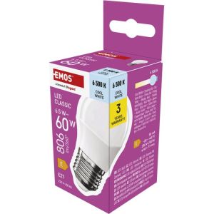 Obrázok pre výrobcu LED CLS MINI GLOBE 6,5W(60W) 806lm E27 CW