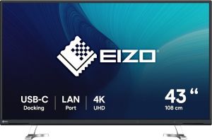 Obrázok pre výrobcu EIZO MT 43" EV4340X-BK FlexScan, IPS, 3840x2160, 350nit, 1000:1, 5ms, USB-C, DisplayPort, USB, HDMI, Repro, Černý
