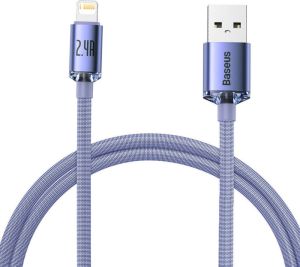 Obrázok pre výrobcu Baseus CAJY000005 Crystal Shine Series Datový Kabel USB - Lightning 20W 1,2m Purple