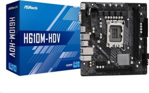 Obrázok pre výrobcu ASRock H610M-HDV / LGA1700 / Intel H610 / 2x DDR4 DIMM / HDMI / DP / VGA / mATX