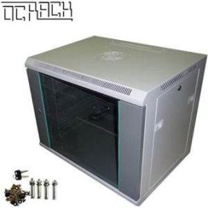 Obrázok pre výrobcu OCRACK 19" OCC-06U-45SBK rozvaděč nástěnný 6U/450mm celoskleněné dveře - černý