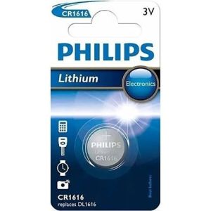 Obrázok pre výrobcu Batéria líthiová, CR1616, CR1616, 3V, PHILIPS, blister, 1-pack, CR1616/00B, gombíková, CR1616, DL1616
