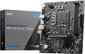 Obrázok pre výrobcu MSI MB Sc LGA1700 PRO H610M-E DDR4, Intel H610, 2xDDR4, 1xHDMI, 1xVGA, mATX
