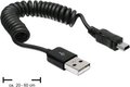 Obrázok pre výrobcu Delock kabel USB 2.0 A samec > USB mini samec, kroucený kabel