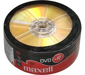 Obrázok pre výrobcu DVD-R MAXELL 4,7GB 16X 25ks/spindel